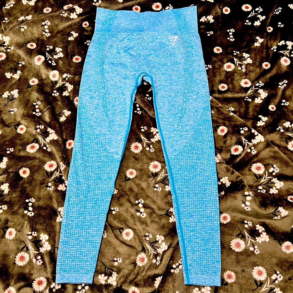 Gym shark teal seamless legging size medium